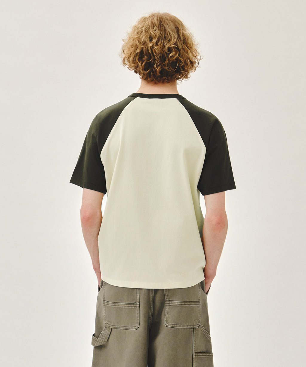 Marithe & Francois Girbaud - Doodle Graphic Raglan Tee (Khaki) product image 3 | TRAB K-Fashion Australia