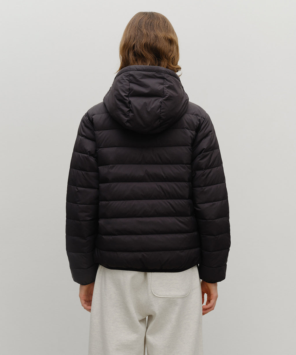 Marithe & Francois Girbaud - Classic Logo Hooded Light Down Jacket (Black) product image 3 | TRAB K-Fashion Australia