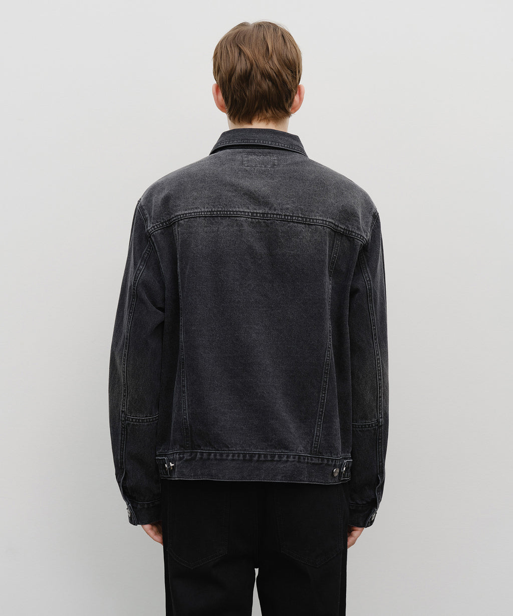 Marithe & Francois Girbaud - Denim Trucker Jacket (Black) product image 3 | TRAB K-Fashion Australia