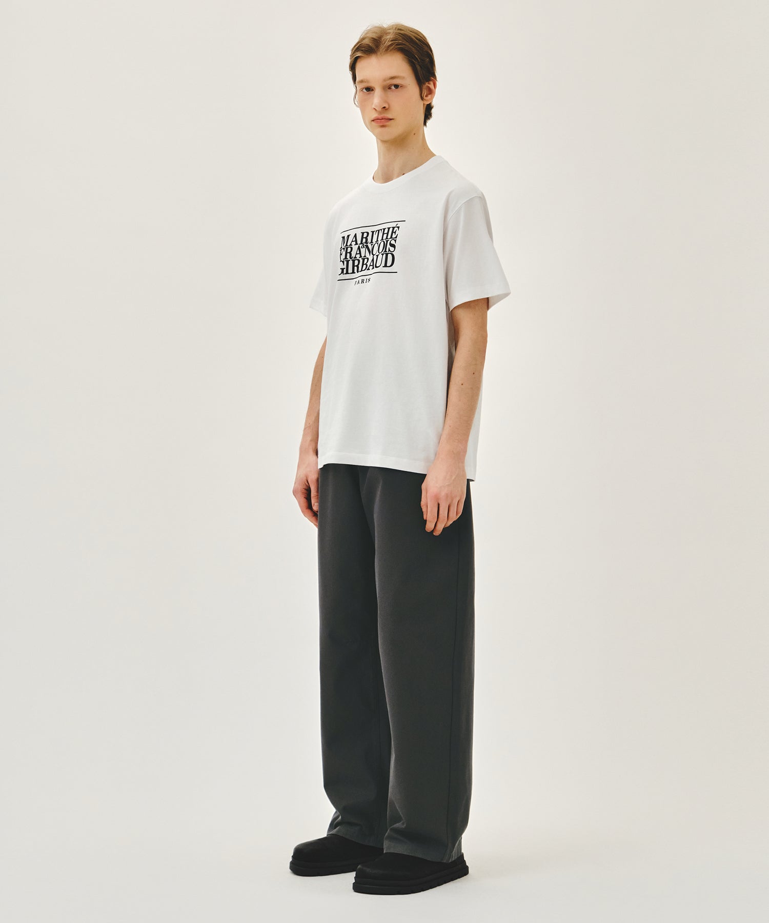 Marithe & Francois Girbaud - Curved Chino Pants (Charcoal) product image 3 | TRAB K-Fashion Australia
