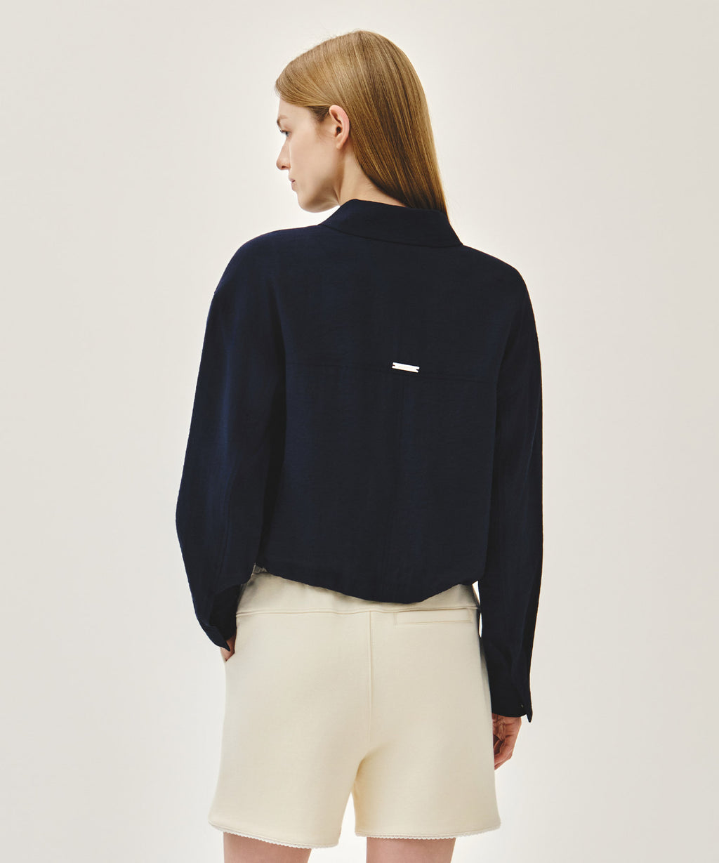Marithe & Francois Girbaud - Crop Sheer Jacket (Navy) product image 3 | TRAB K-Fashion Australia