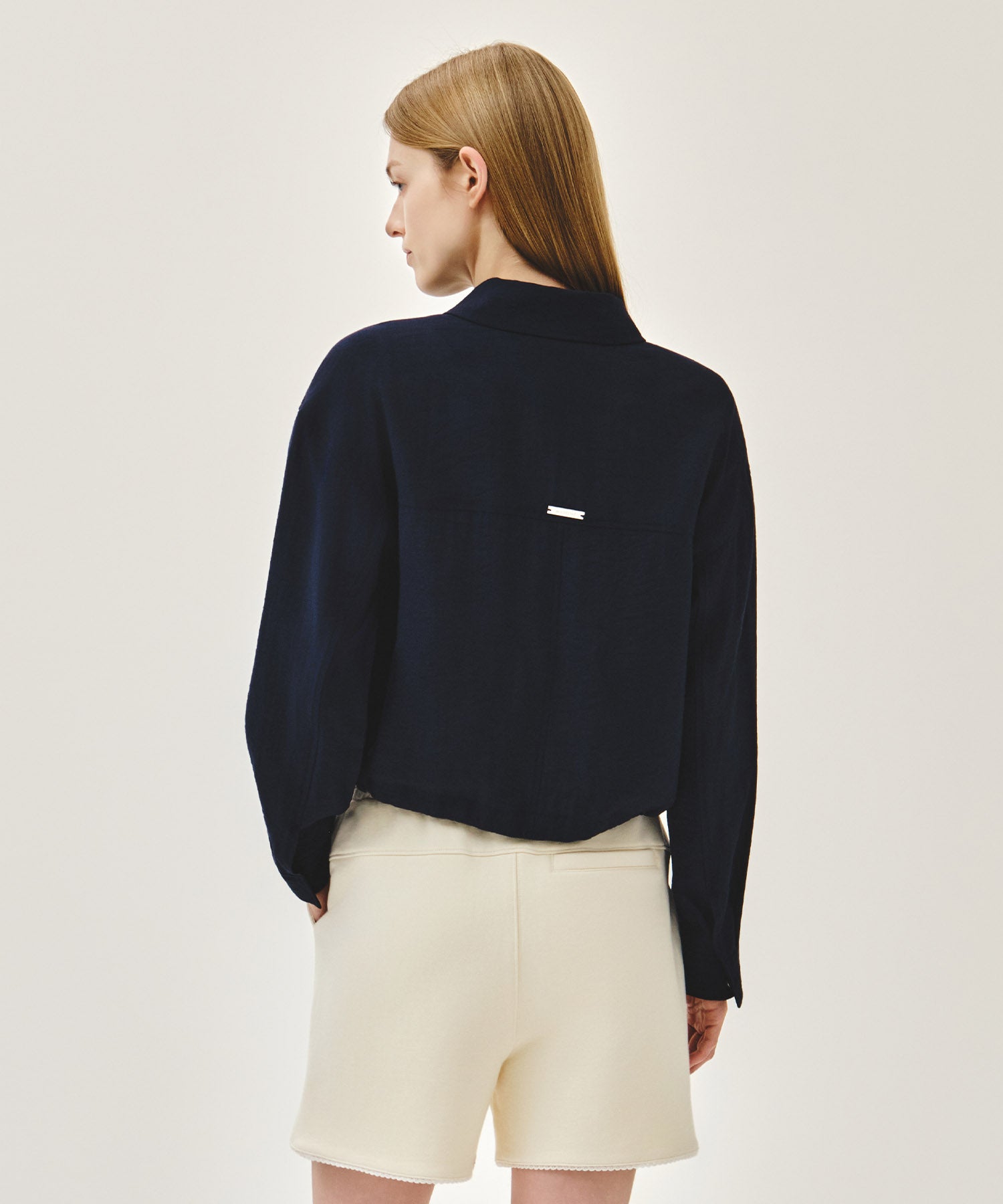 Marithe & Francois Girbaud - Crop Sheer Jacket (Navy) product image 3 | TRAB K-Fashion Australia