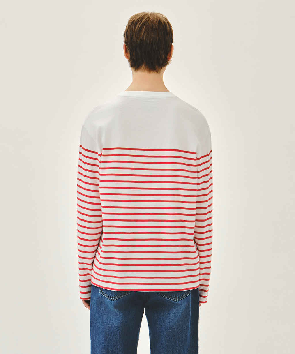 Marithe & Francois Girbaud - Block Stripe Long Sleeve Tee (Red) product image 3 | TRAB K-Fashion Australia