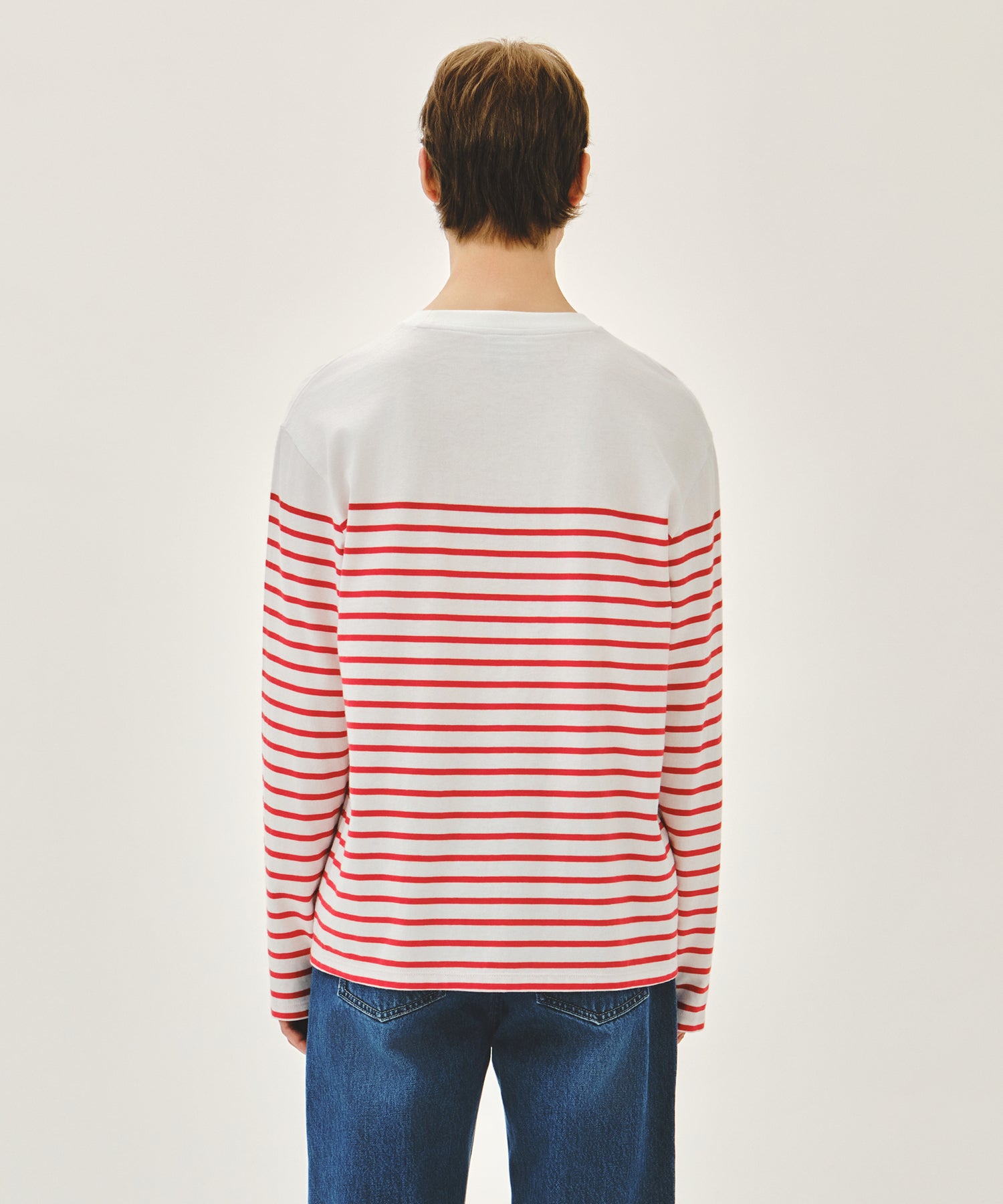 Marithe & Francois Girbaud - Block Stripe Long Sleeve Tee (Red) product image 3 | TRAB K-Fashion Australia