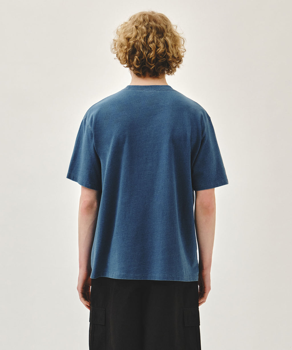Marithe & Francois Girbaud - [Pre-order – Ships 23 Jun] Doodle Classic Logo Pocket Tee (Blue) product image 3 | TRAB K-Fashion Australia