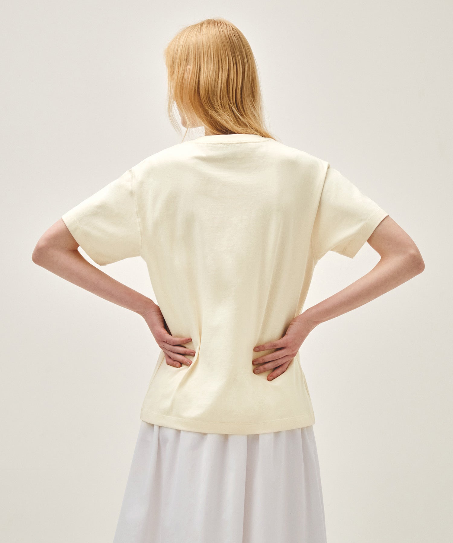 Marithe & Francois Girbaud - Classic Logo Tee (Cream) product image 3 | TRAB K-Fashion Australia