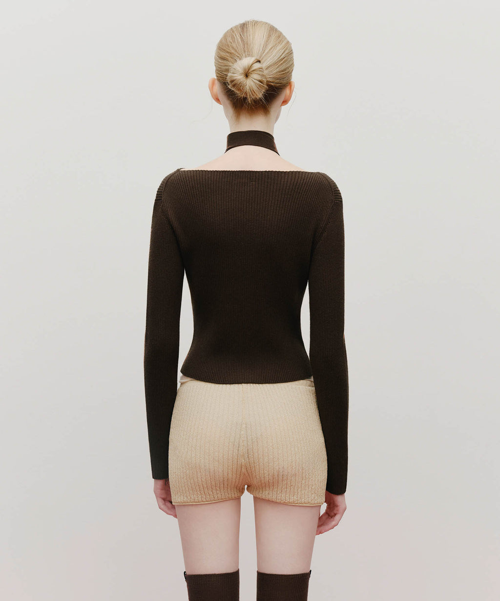Marithe & Francois Girbaud - Muffler Set Knit (Brown) product image 3 | TRAB K-Fashion Australia