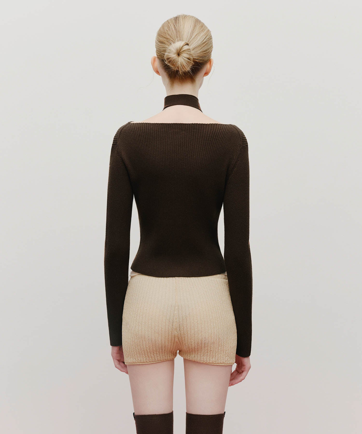 Marithe & Francois Girbaud - Muffler Set Knit (Brown) product image 3 | TRAB K-Fashion Australia