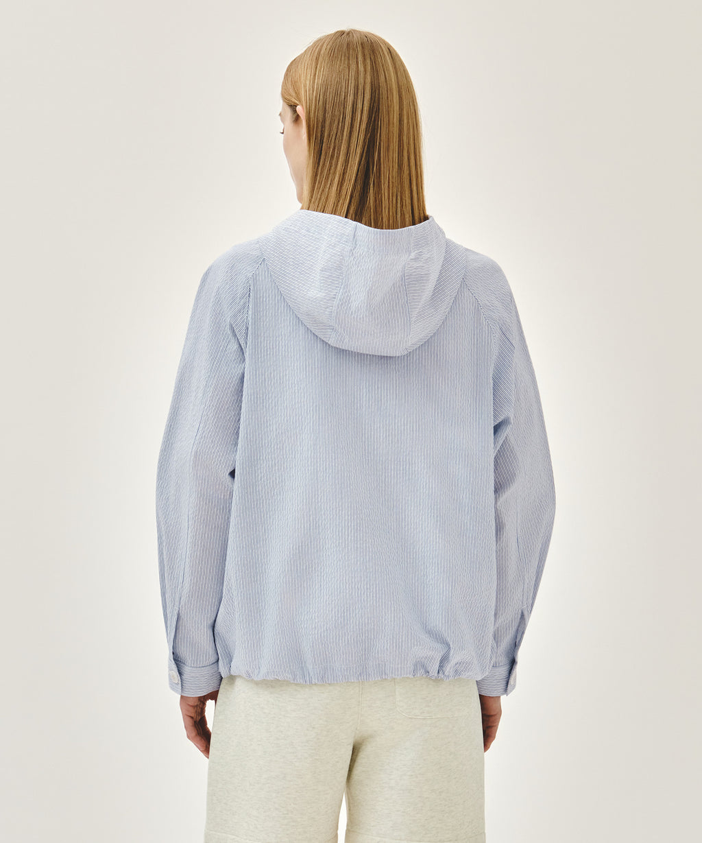 Marithe & Francois Girbaud - Classic Logo Hooded Pattern Jacket (Stripe) product image 6 | TRAB K-Fashion Australia