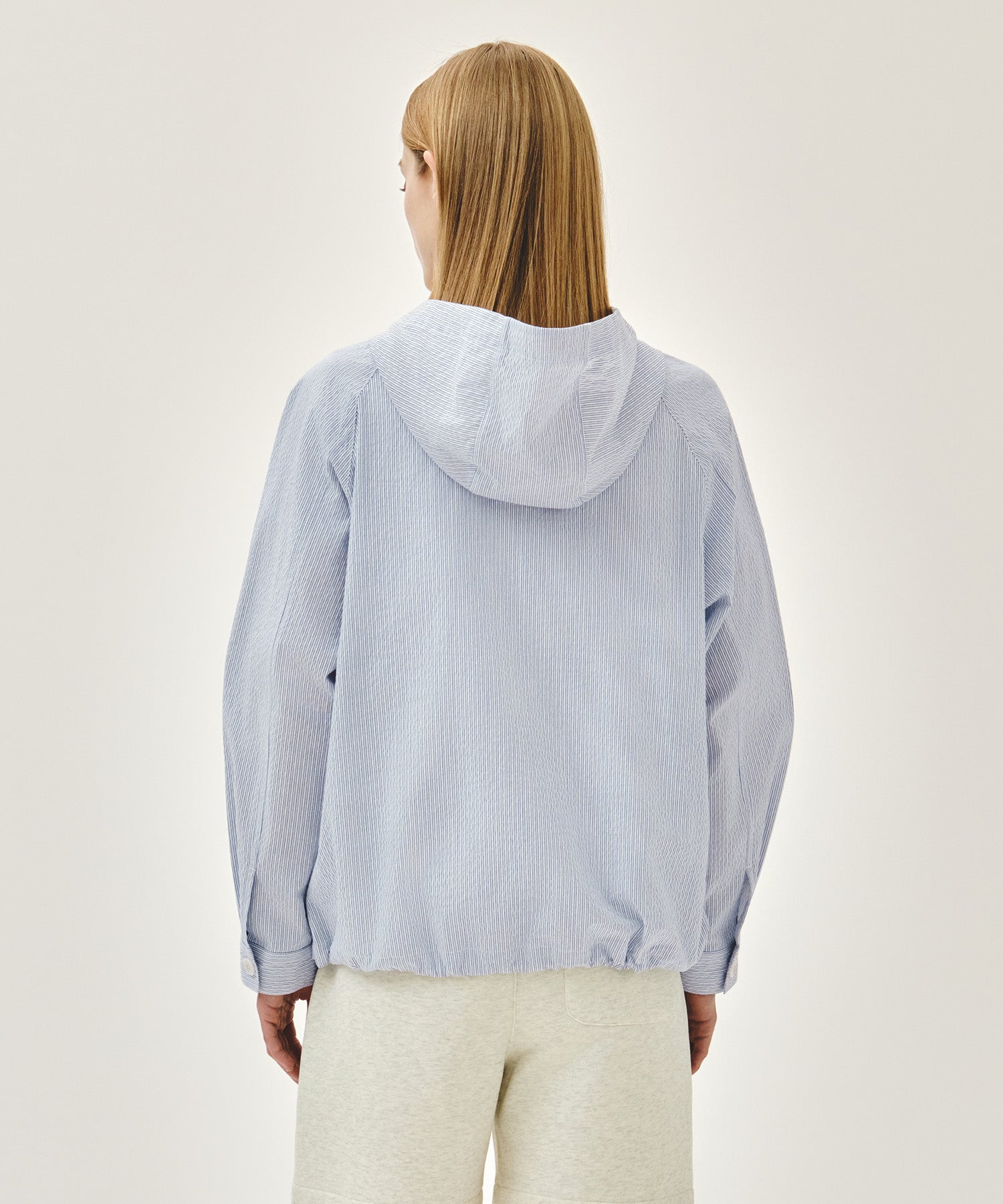 Marithe & Francois Girbaud - Classic Logo Hooded Pattern Jacket (Stripe) product image 6 | TRAB K-Fashion Australia