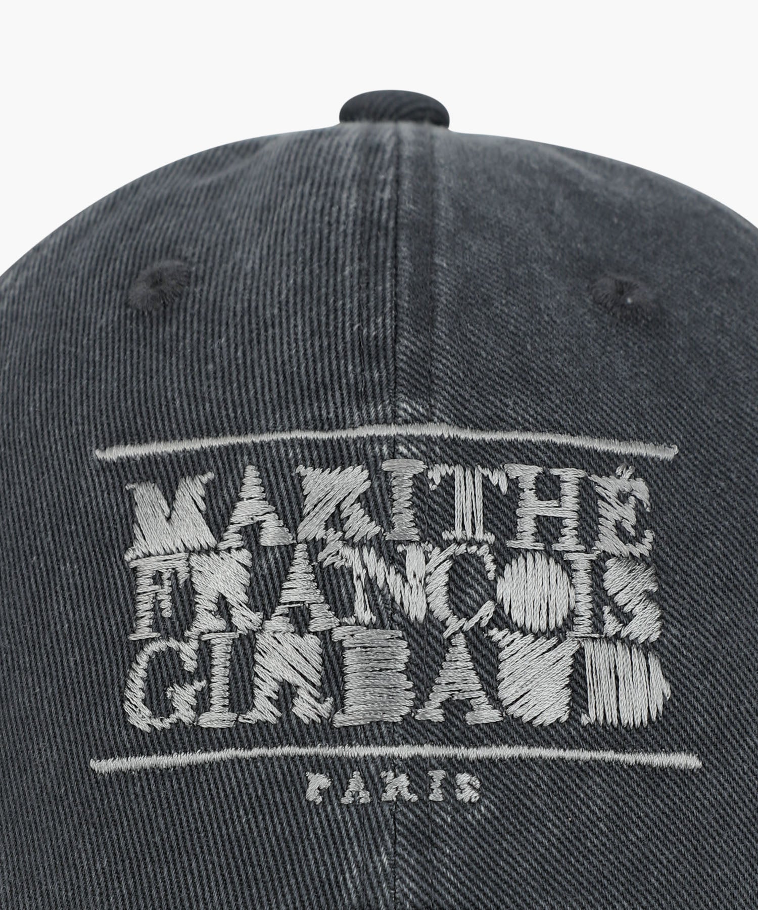 Marithe & Francois Girbaud - Drawing Classic Logo Damaged Covered Cap (Charcoal) product image 3 | TRAB K-Fashion Australia