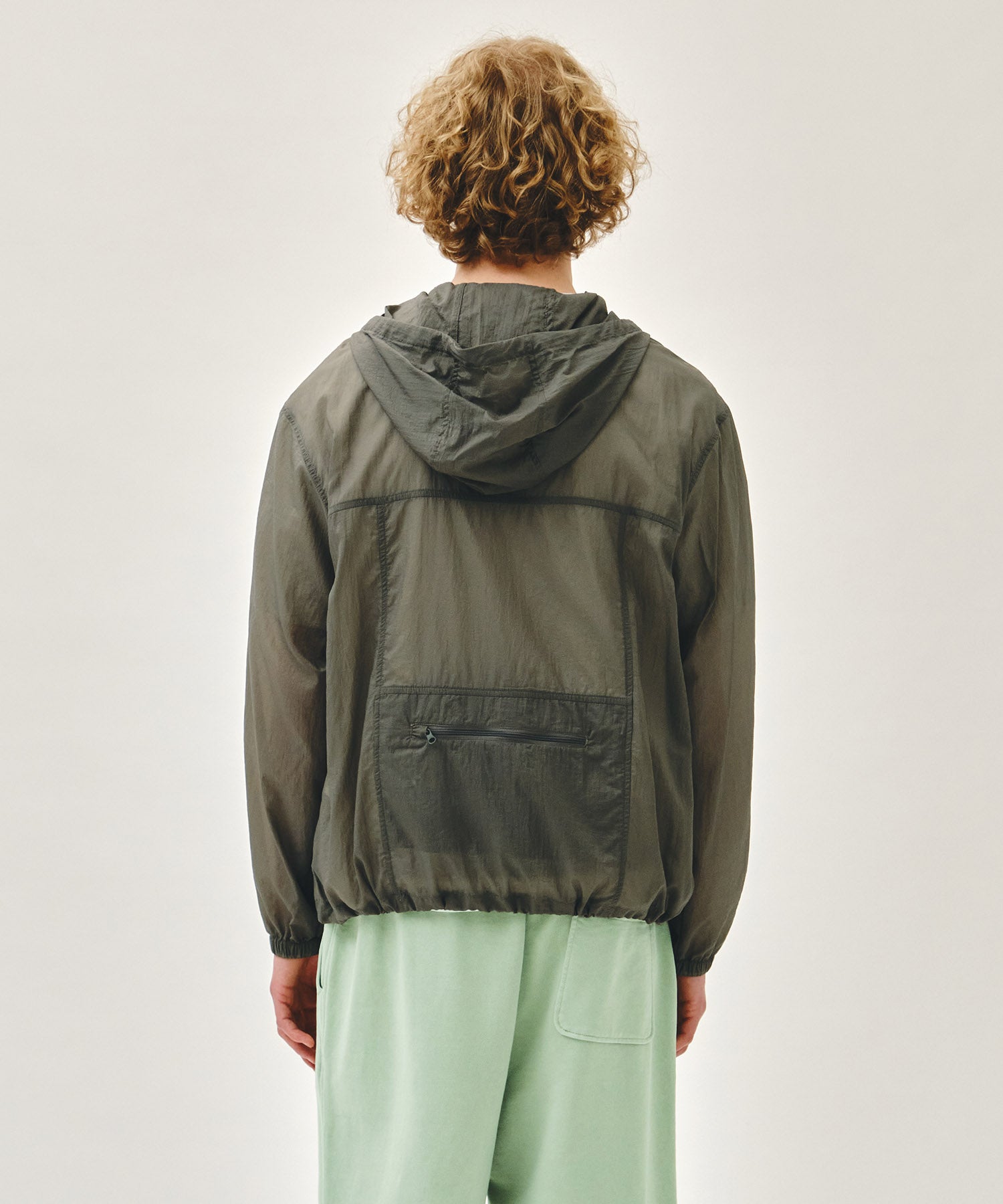 Marithe & Francois Girbaud - Hooded Packable Nylon Jacket (Gray) product image 3 | TRAB K-Fashion Australia
