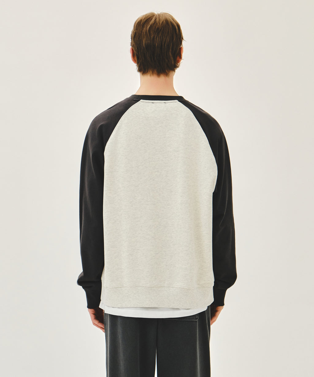 Marithe & Francois Girbaud - Small Classic Logo Color Block Sweatshirt (Charcoal) product image 3 | TRAB K-Fashion Australia