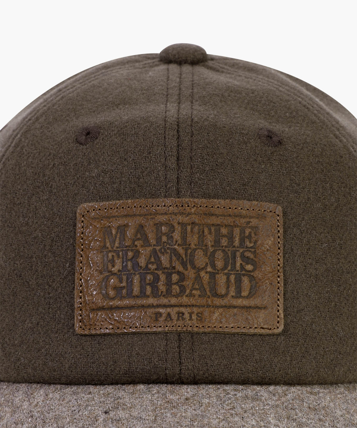 Marithe & Francois Girbaud - Classic Logo Color Block Wool Cap (Brown) product image 3 | TRAB K-Fashion Australia