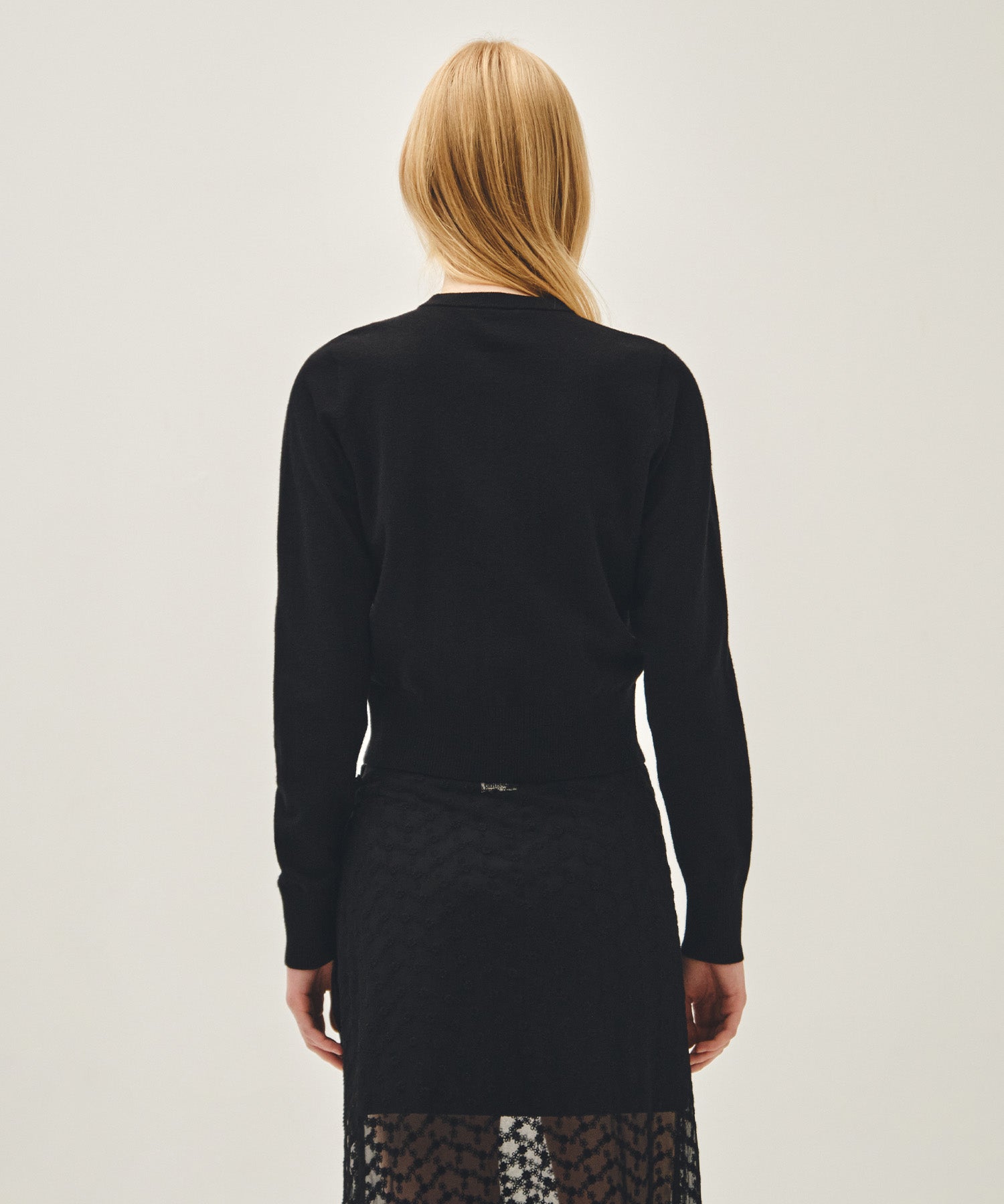 Marithe & Francois Girbaud - Basic Knit Cardigan Setup (Black) product image 3 | TRAB K-Fashion Australia
