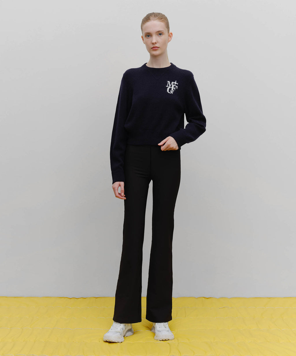 Marithe & Francois Girbaud - Marithe Sport W Classic Logo Bootcut Leggings (Black) product image 3 | TRAB K-Fashion Australia