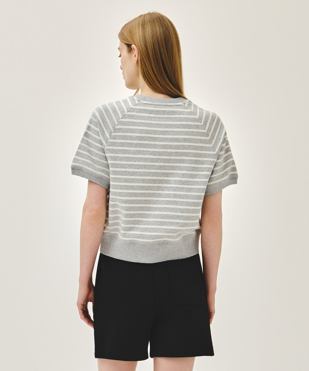 Marithe & Francois Girbaud - Vintage Classic Logo Half Sweatshirt (Melange Gray) product image 3 | TRAB K-Fashion Australia