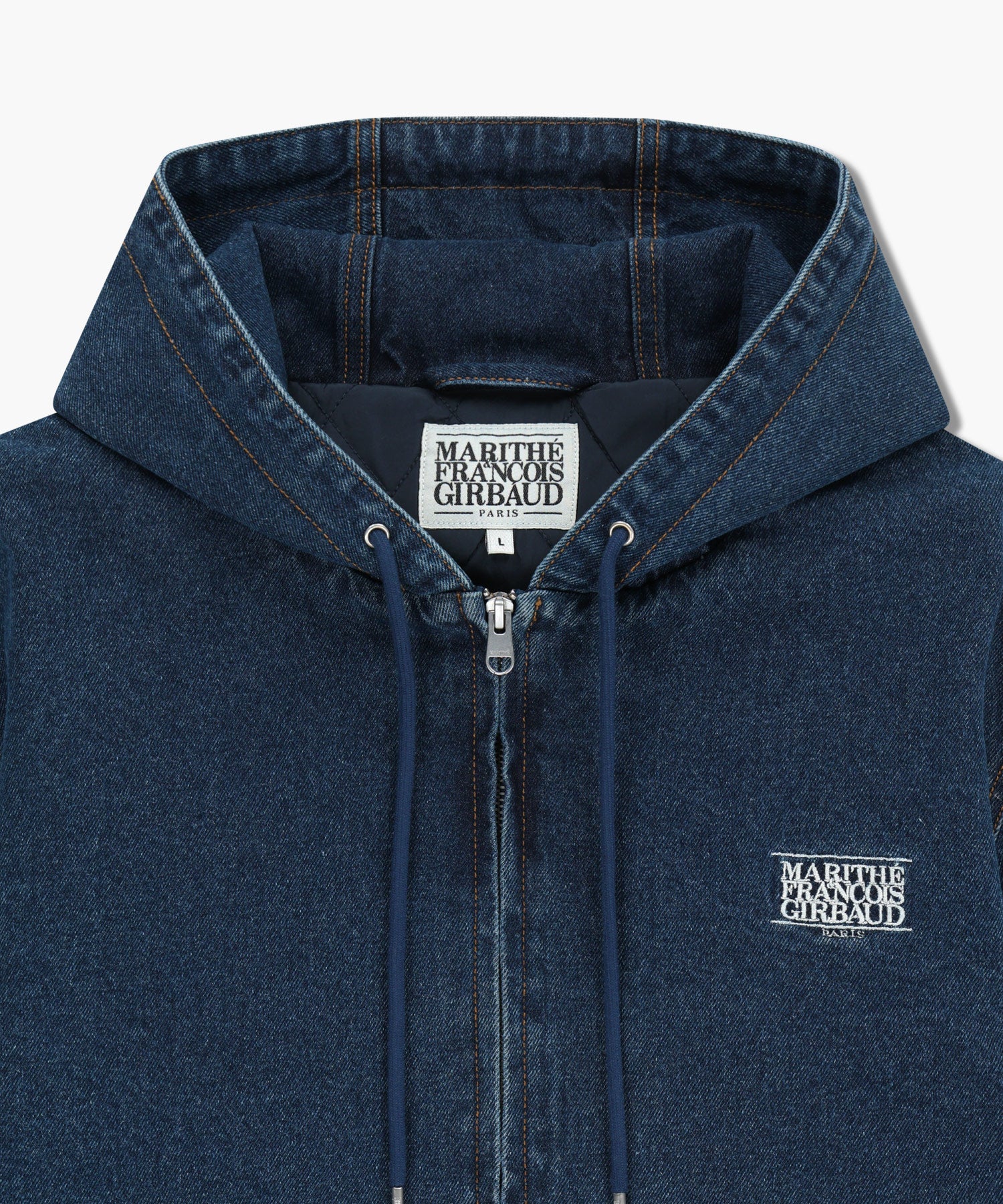 Marithe & Francois Girbaud - Denim Hoodie Jacket (Blue) product image 3 | TRAB K-Fashion Australia