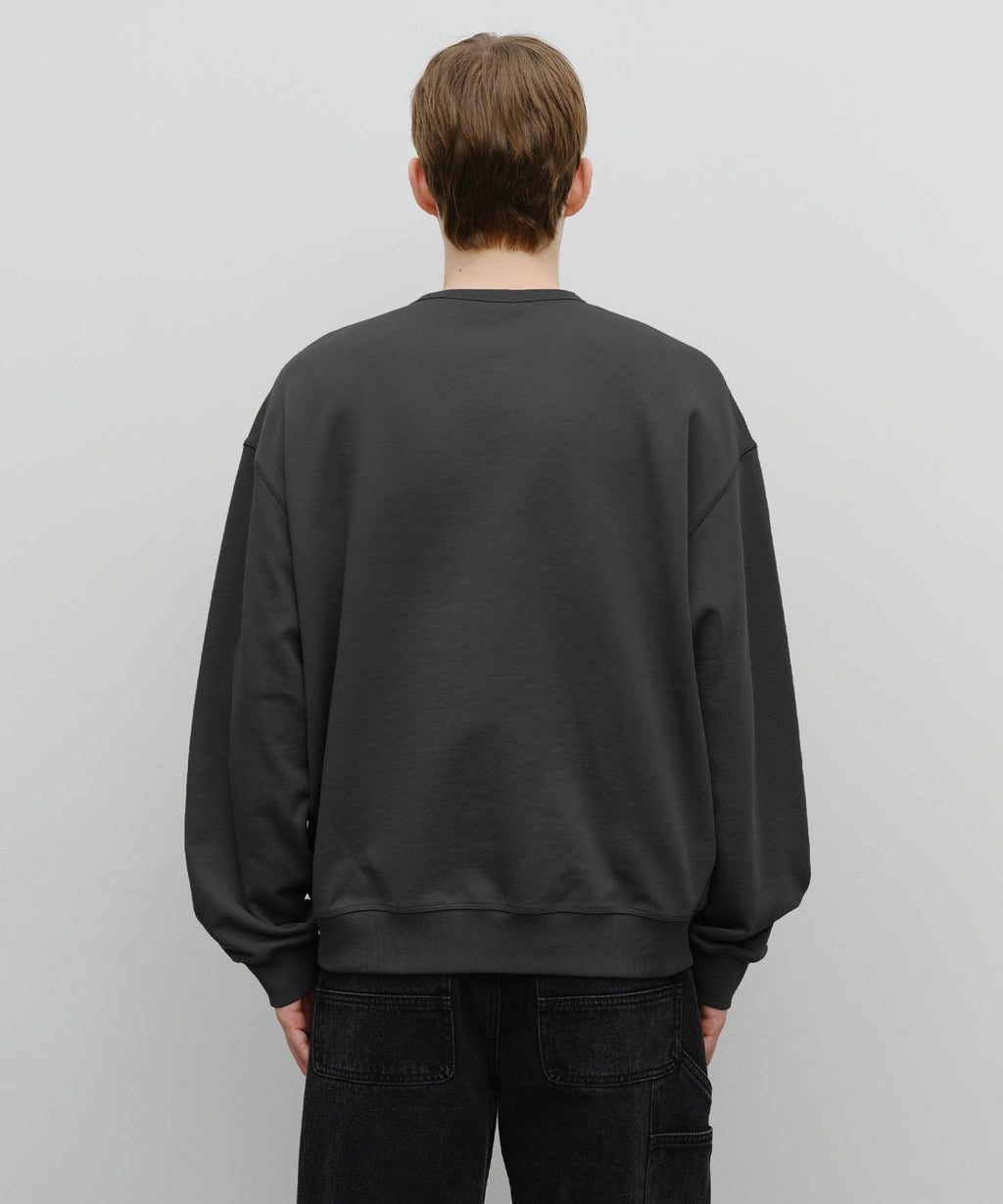 Marithe & Francois Girbaud - Lettering Logo Over Fit Sweatshirt (Charcoal) product image 3 | TRAB K-Fashion Australia