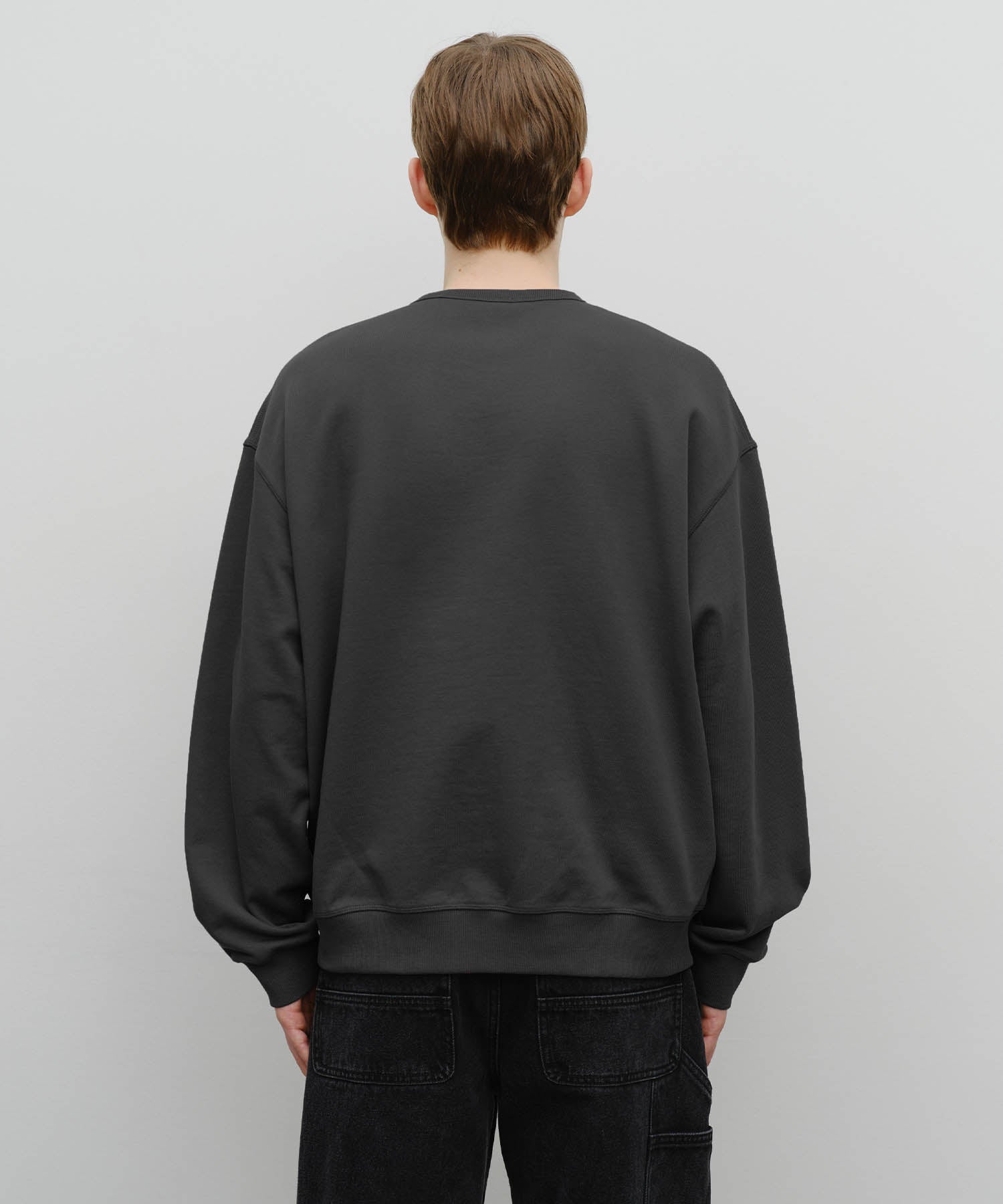 Marithe & Francois Girbaud - Lettering Logo Over Fit Sweatshirt (Charcoal) product image 3 | TRAB K-Fashion Australia