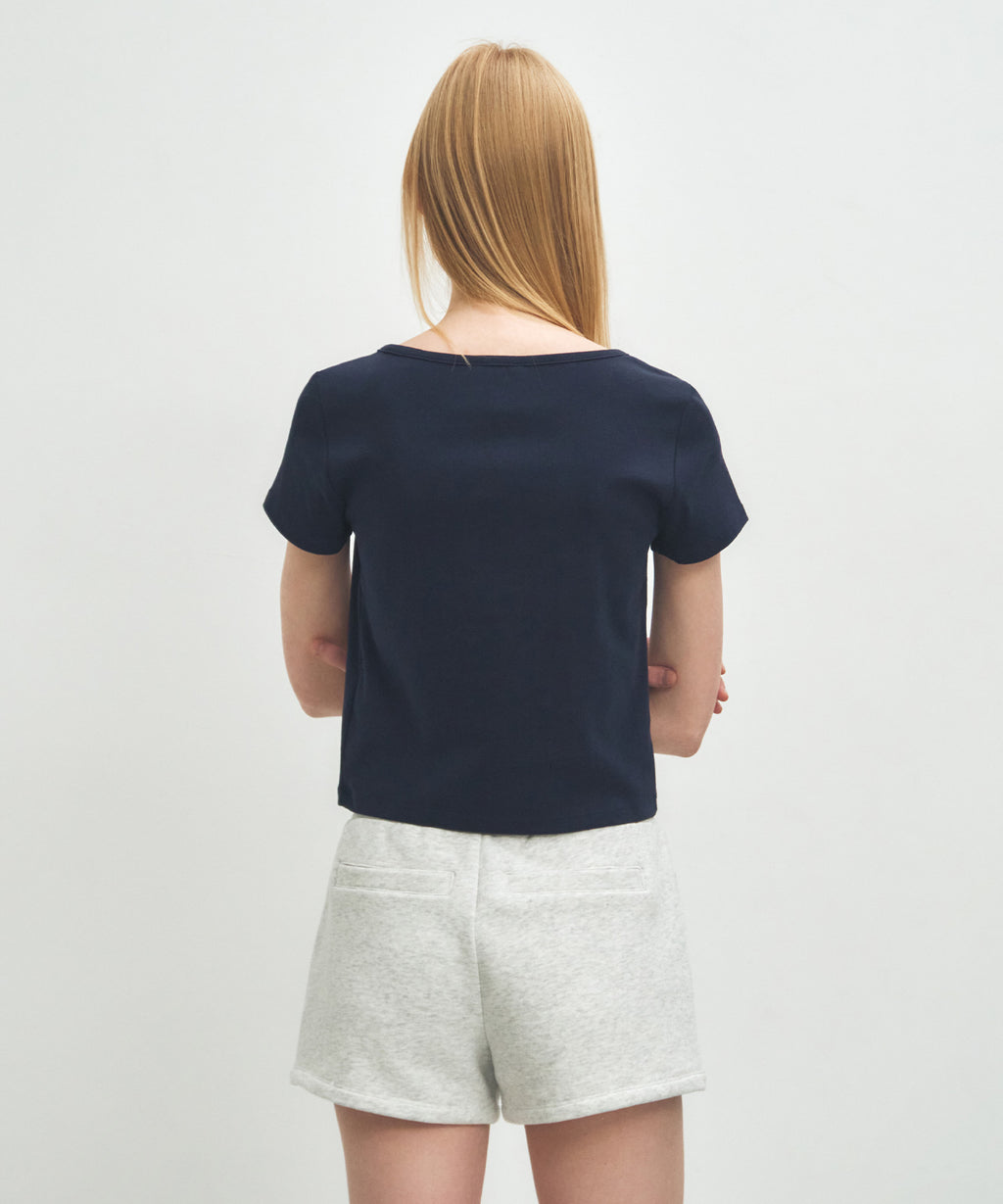 Marithe & Francois Girbaud - Basic Crop Tee (Navy) product image 3 | TRAB K-Fashion Australia
