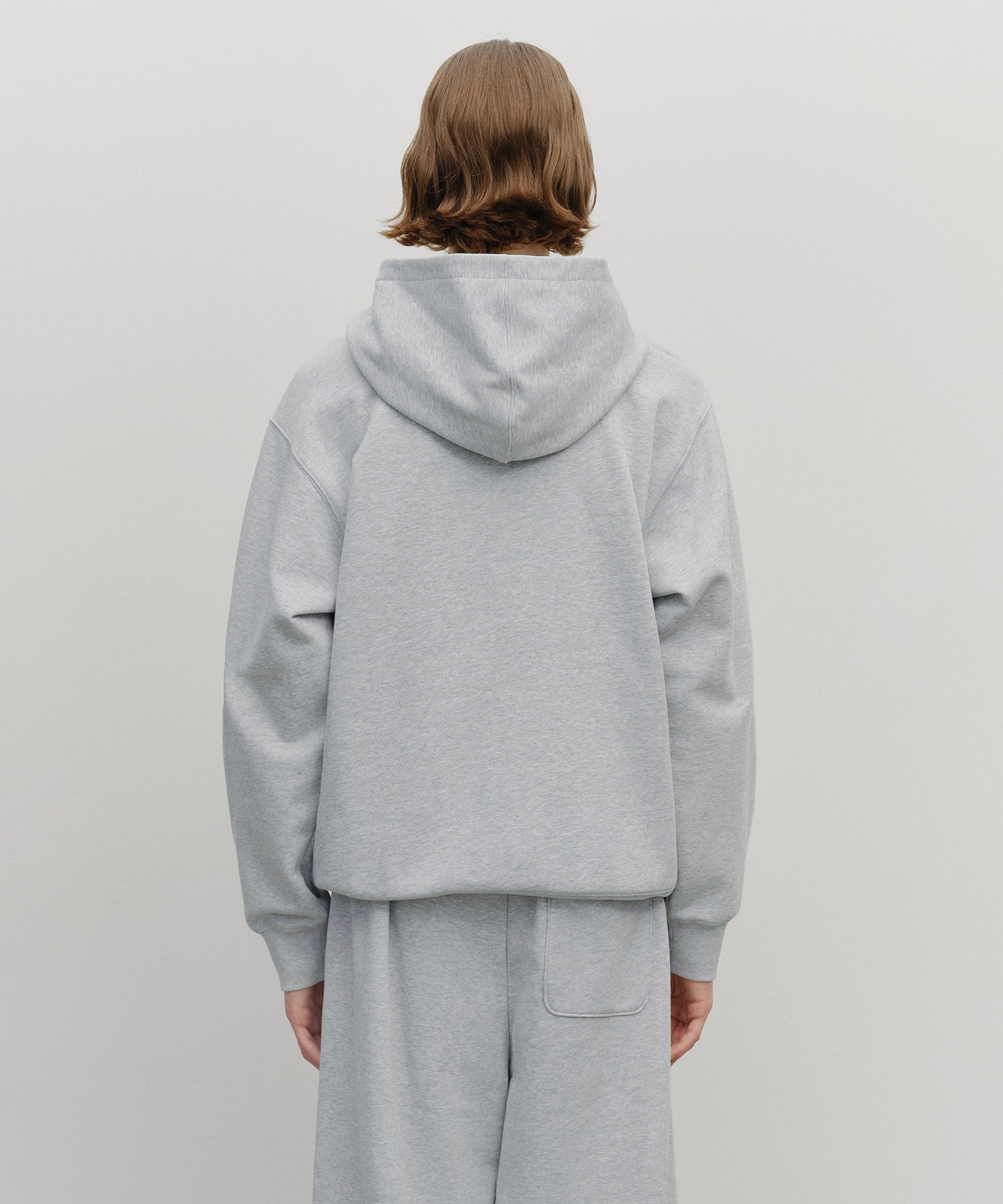 Marithe & Francois Girbaud - Crown Crest Symbol Hoodie (brushed) (Heather Gray) product image 3 | TRAB K-Fashion Australia