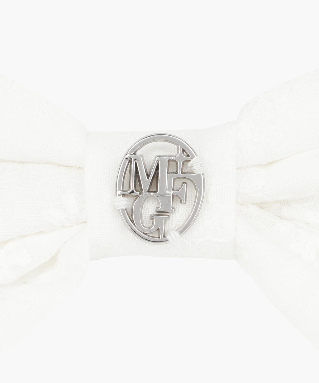 Marithe & Francois Girbaud - Circle Logo Ribbon Hair Pin (White) product image 3 | TRAB K-Fashion Australia