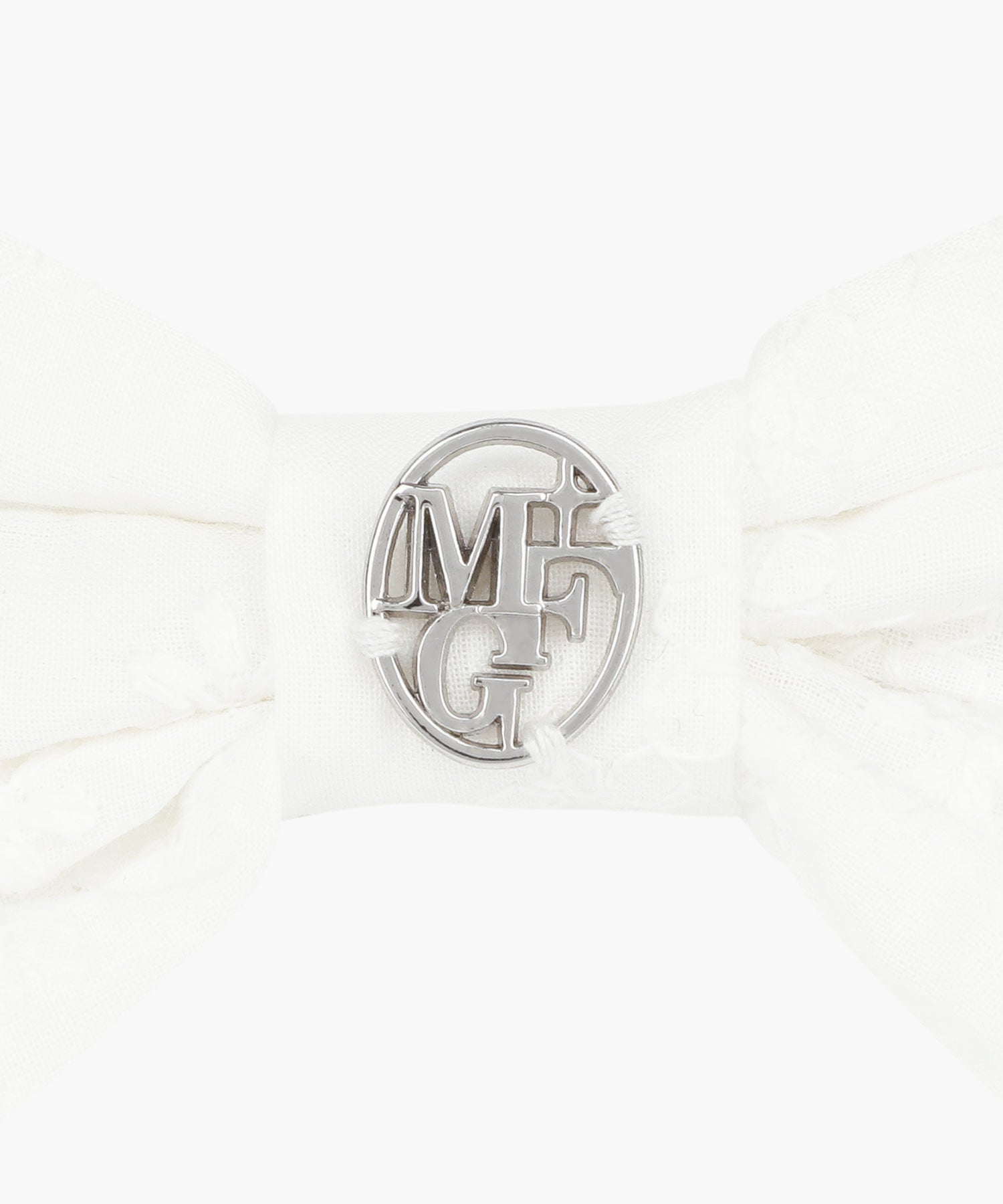 Marithe & Francois Girbaud - Circle Logo Ribbon Hair Pin (White) product image 3 | TRAB K-Fashion Australia