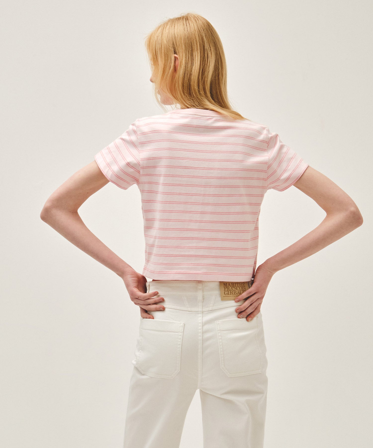 Marithe & Francois Girbaud - Classic Logo Crop Tee (Pink) product image 3 | TRAB K-Fashion Australia
