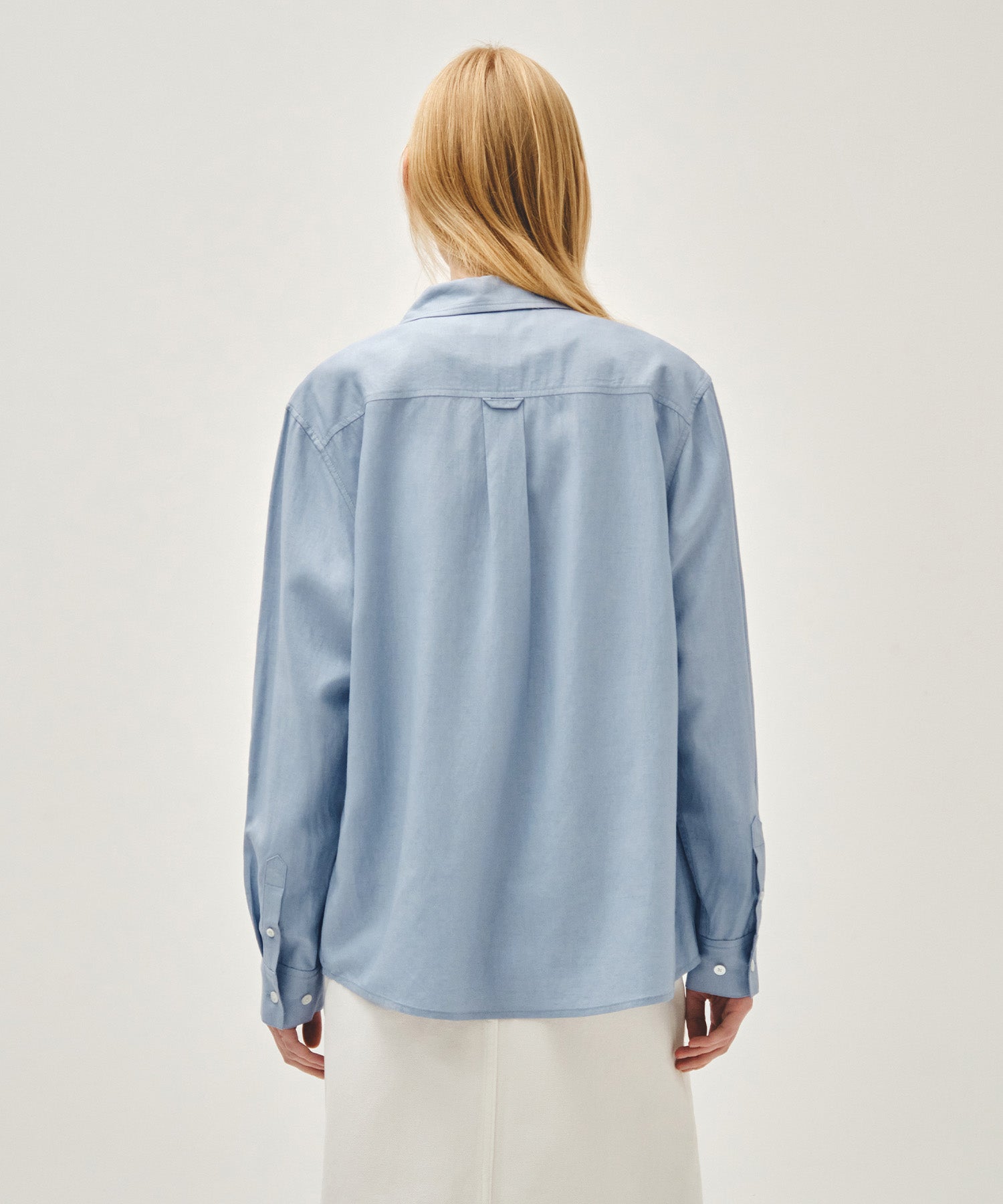 Marithe & Francois Girbaud - Classic Logo Linen Shirt (Sky Blue) product image 3 | TRAB K-Fashion Australia