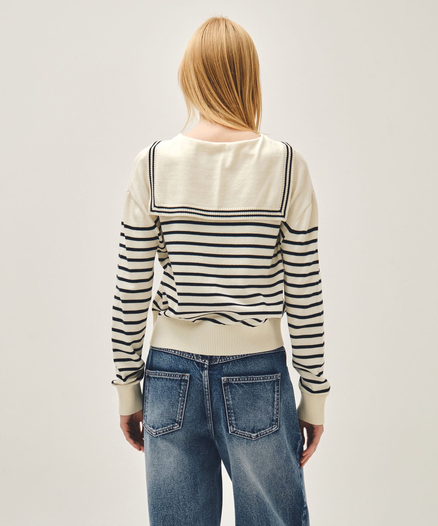 Marithe & Francois Girbaud - Sailor Knit Pullover (Ivory) product image 6 | TRAB K-Fashion Australia