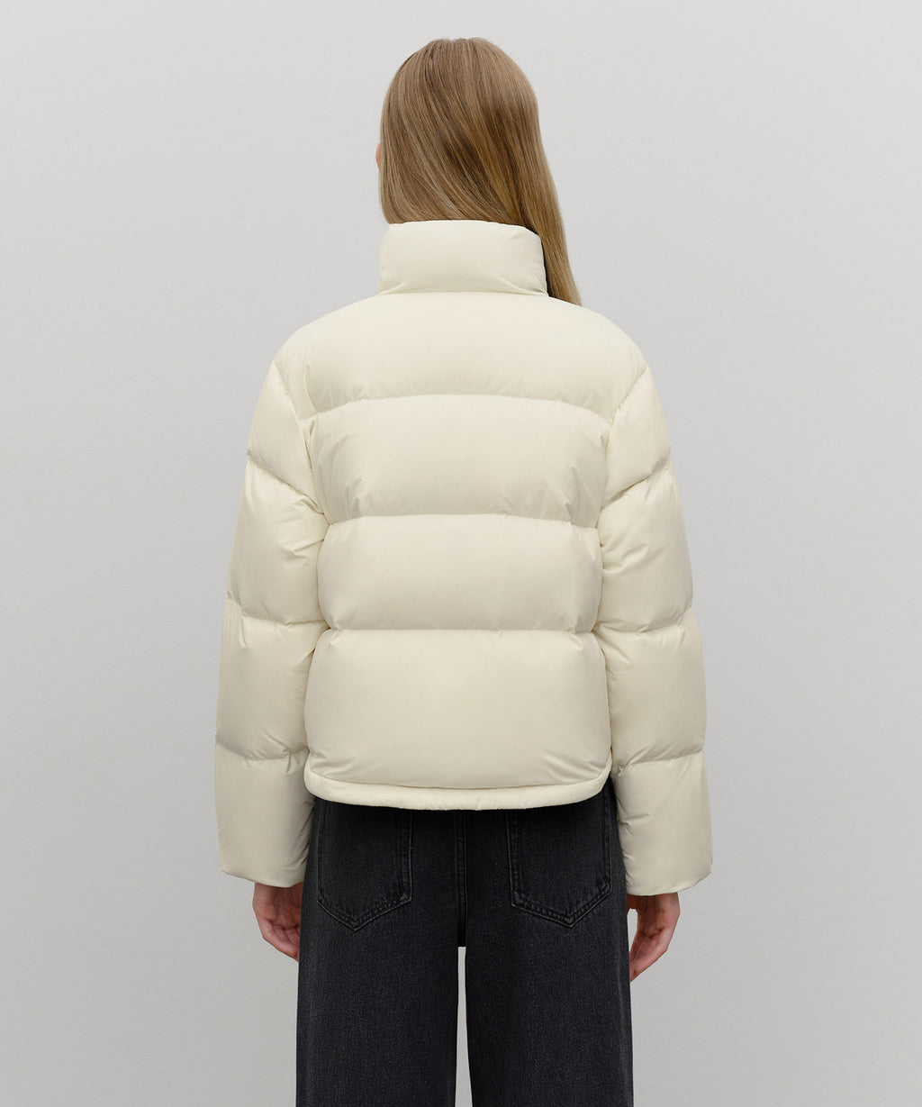 Marithe & Francois Girbaud - Basic Crop Down Jacket (Ivory) product image 3 | TRAB K-Fashion Australia