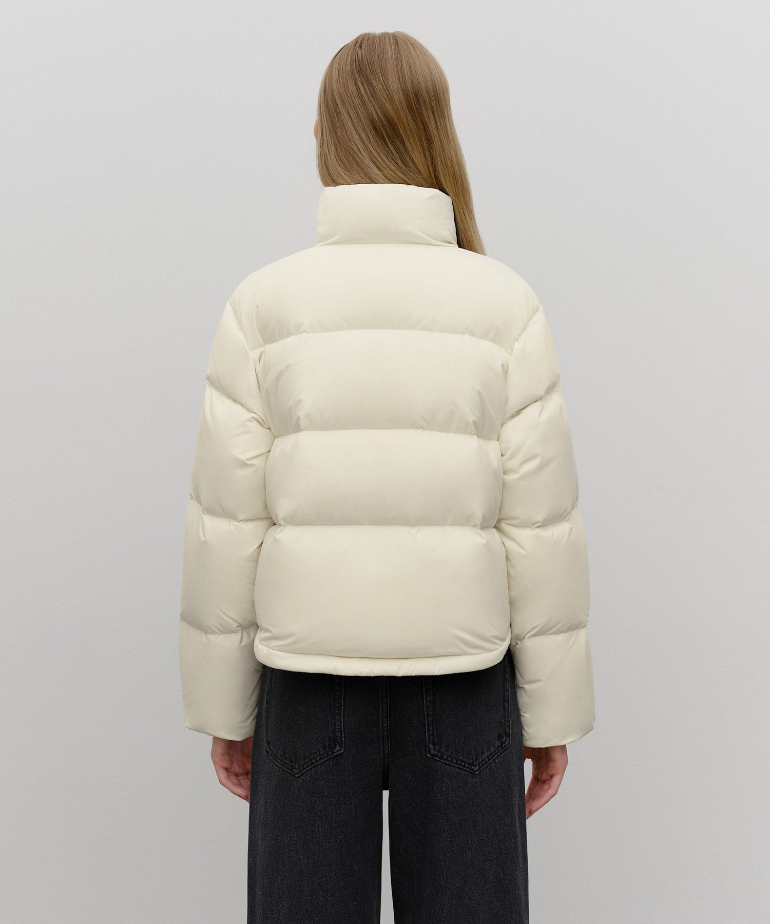 Marithe & Francois Girbaud - Basic Crop Down Jacket (Ivory) product image 3 | TRAB K-Fashion Australia