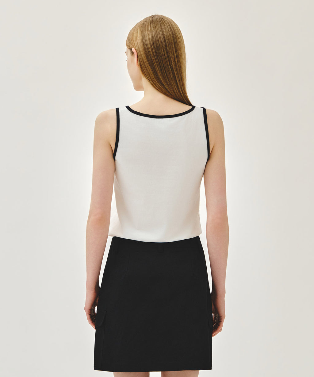 Marithe & Francois Girbaud - Small Classic Logo Sleeveless (White) product image 3 | TRAB K-Fashion Australia