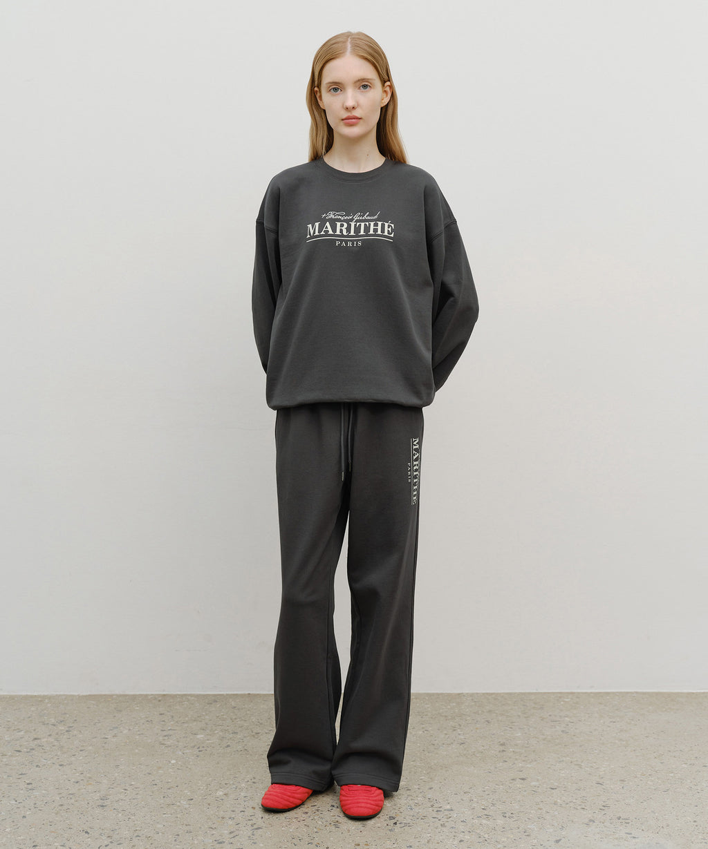 Marithe & Francois Girbaud - Marithe Logo Sweat Pants (Charcoal) product image 3 | TRAB K-Fashion Australia