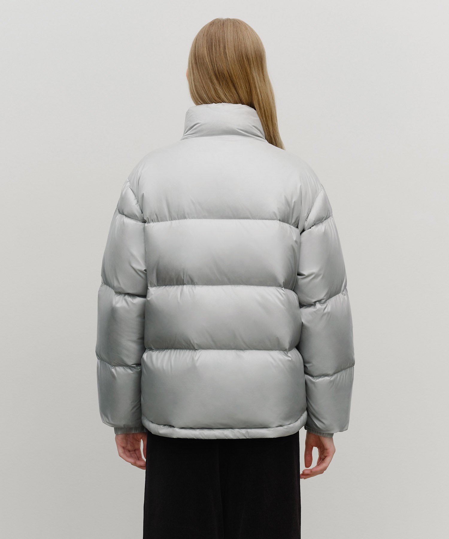 Marithe & Francois Girbaud - Glossy Down Jacket (Light Gray) product image 3 | TRAB K-Fashion Australia