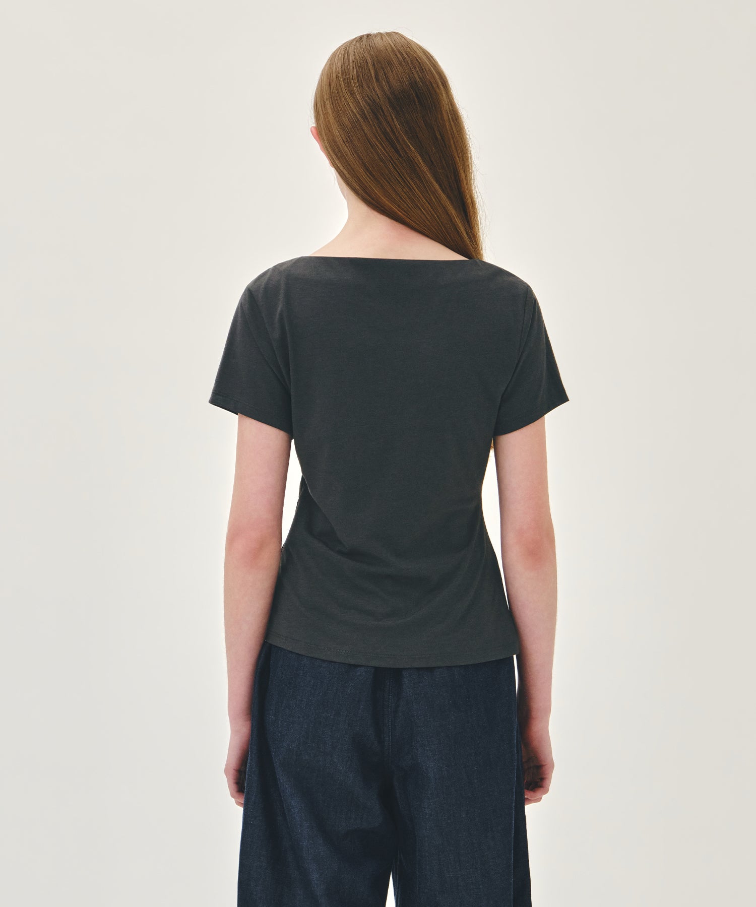 Marithe & Francois Girbaud - Waist Shirring Tee (Charcoal) product image 3 | TRAB K-Fashion Australia