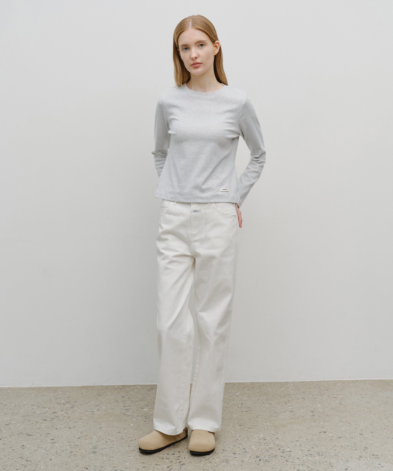 Marithe & Francois Girbaud - High Straight Denim Pants (White) product image 3 | TRAB K-Fashion Australia