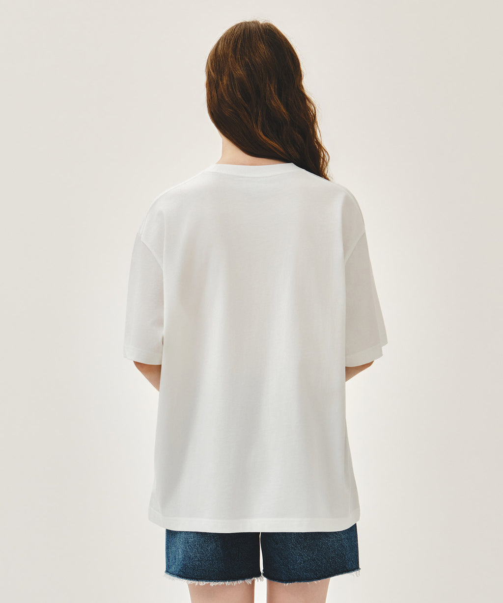 Marithe & Francois Girbaud - Vintage Eiffel Tower Logo Oversized Tee (White) product image 3 | TRAB K-Fashion Australia