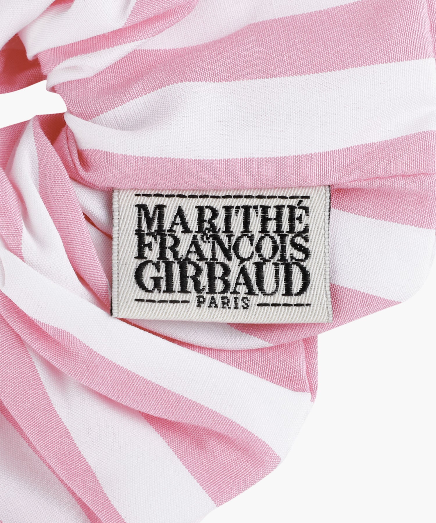 Marithe & Francois Girbaud - Classic Logo Stripe Hair Scrunchie (Pink) product image 3 | TRAB K-Fashion Australia