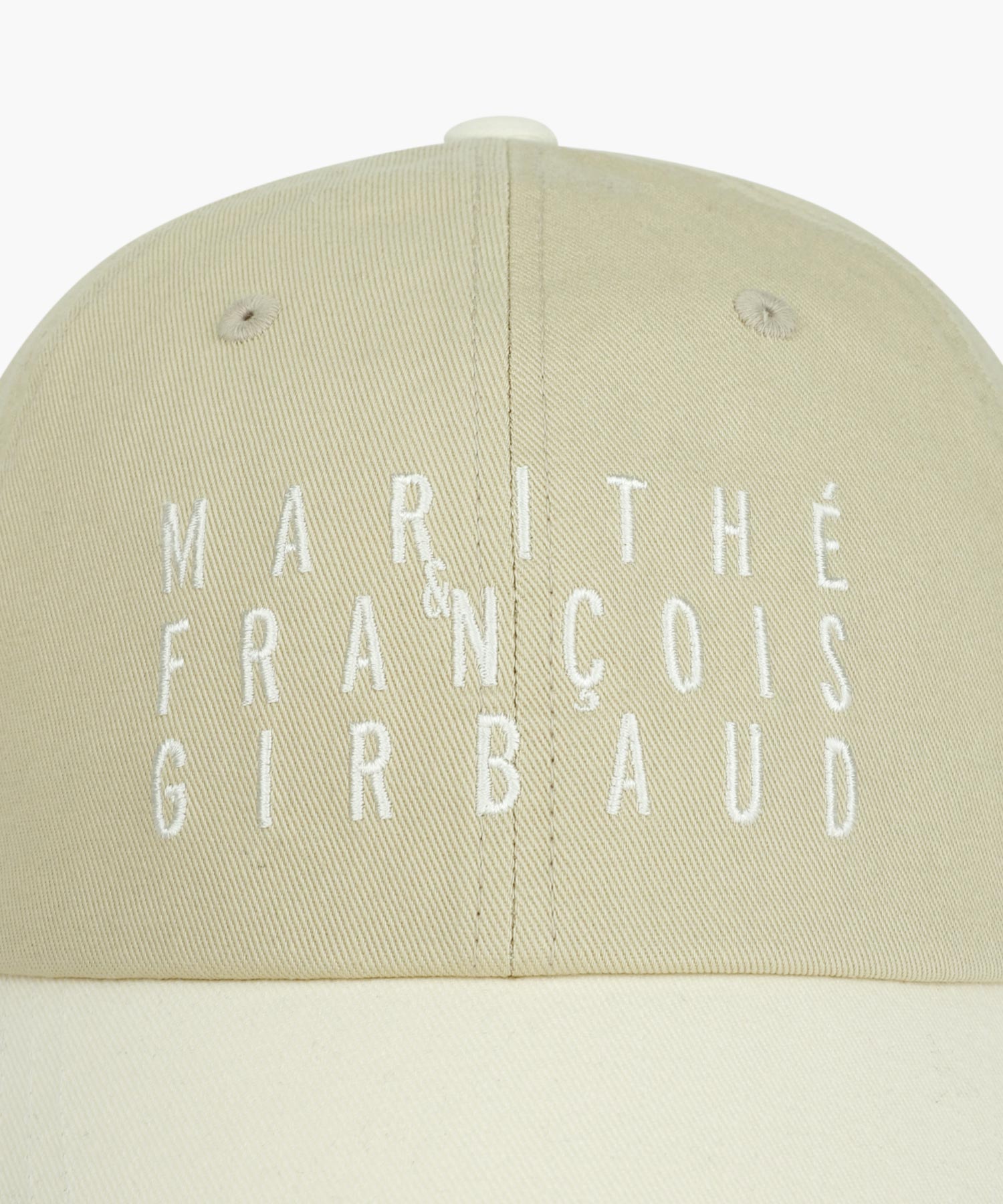 Marithe & Francois Girbaud - Typo Logo Color Block Covered Cap (Ivory) product image 3 | TRAB K-Fashion Australia