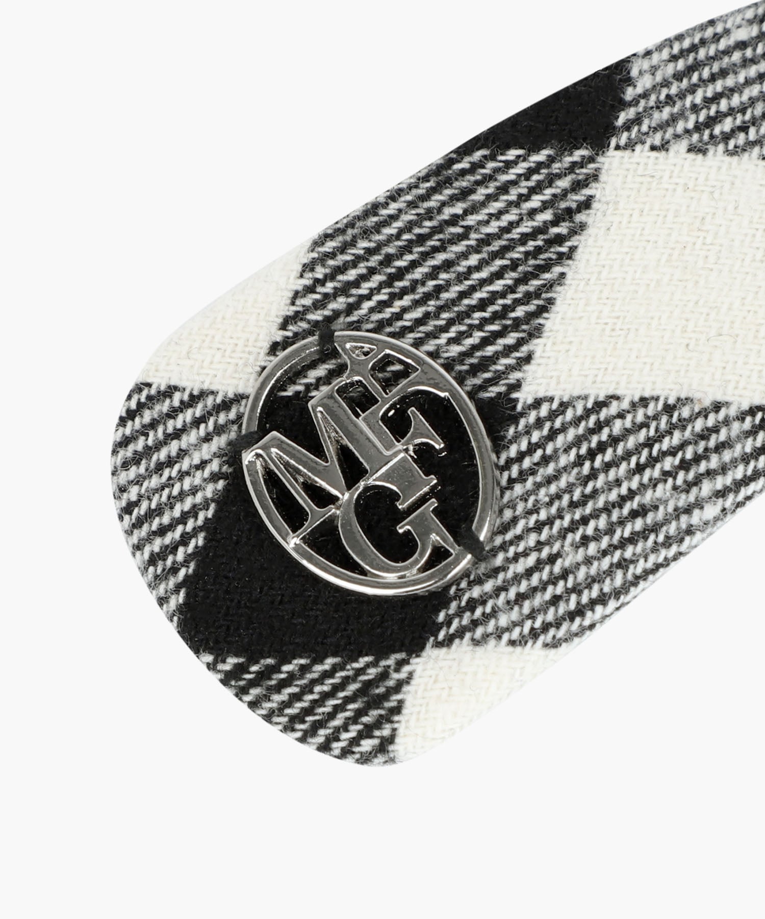 Marithe & Francois Girbaud - Holiday Circle Logo Check Hair Pin (Black) product image 3 | TRAB K-Fashion Australia