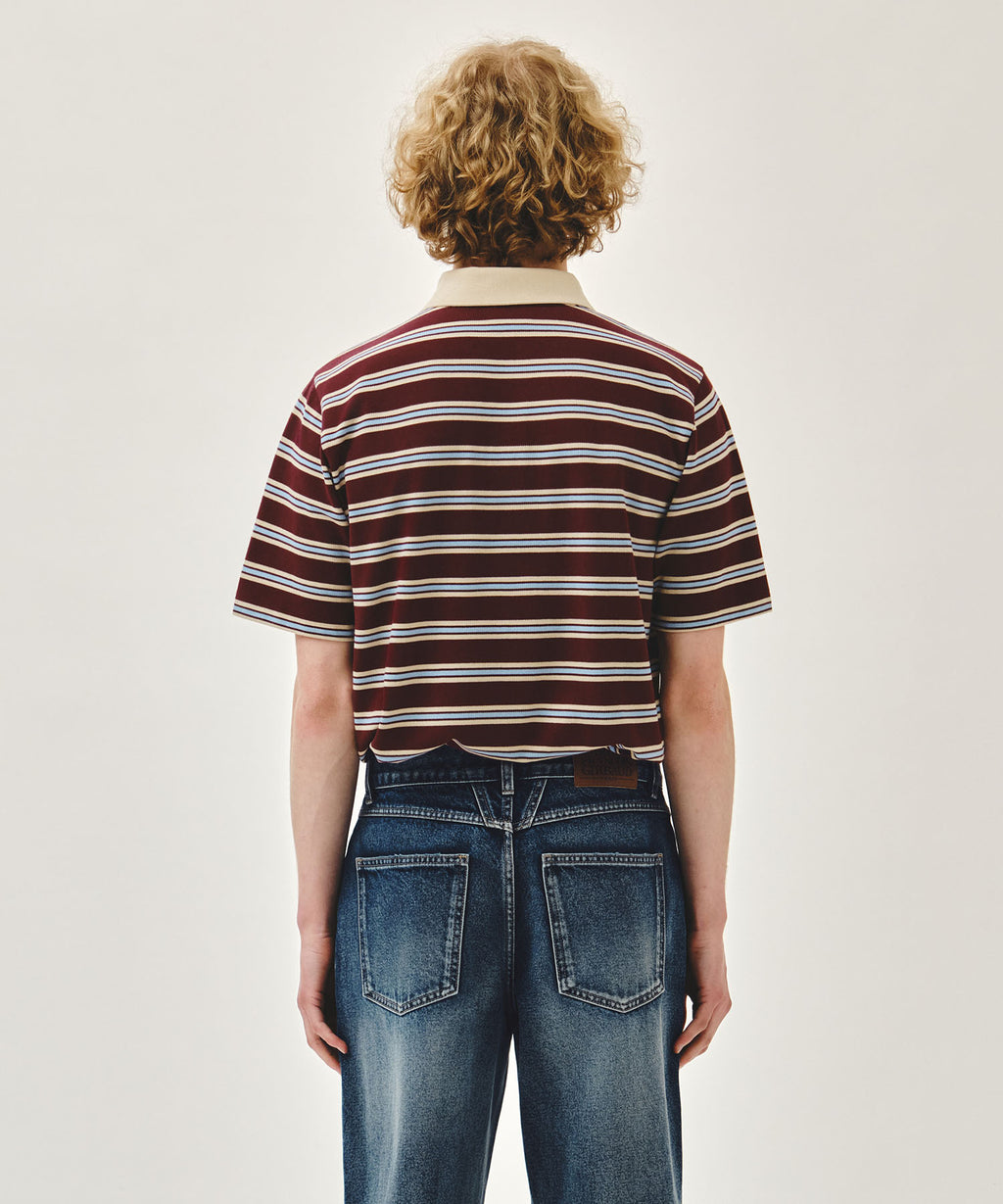 Marithe & Francois Girbaud - Small Classic Logo Pk Collar Tee (Stripe) product image 6 | TRAB K-Fashion Australia