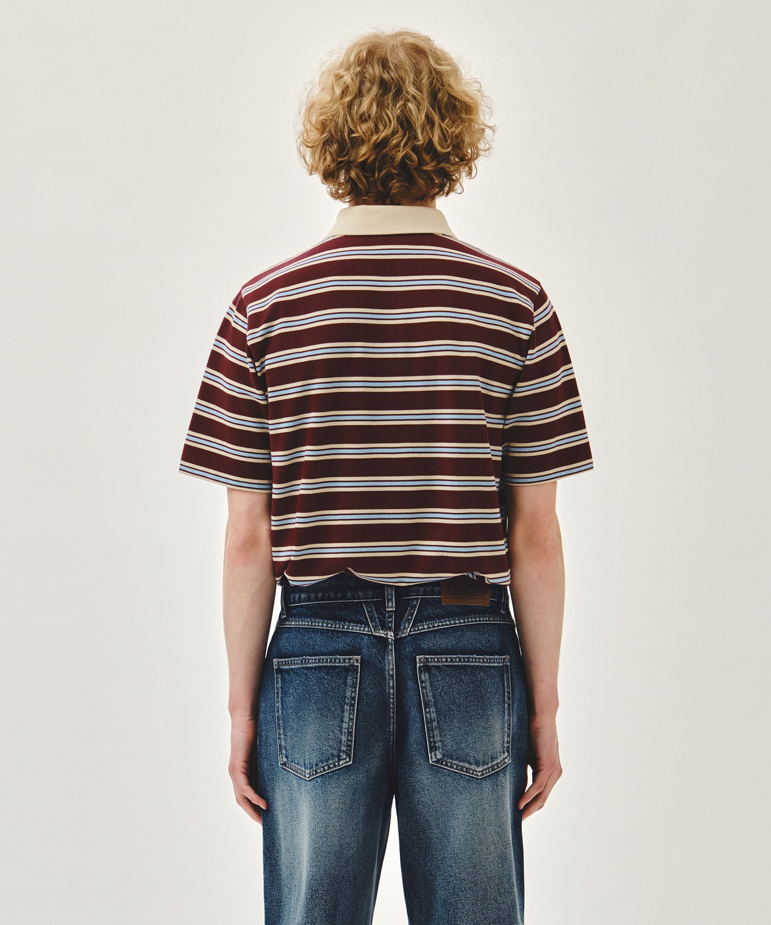 Marithe & Francois Girbaud - Small Classic Logo Pk Collar Tee (Stripe) product image 6 | TRAB K-Fashion Australia