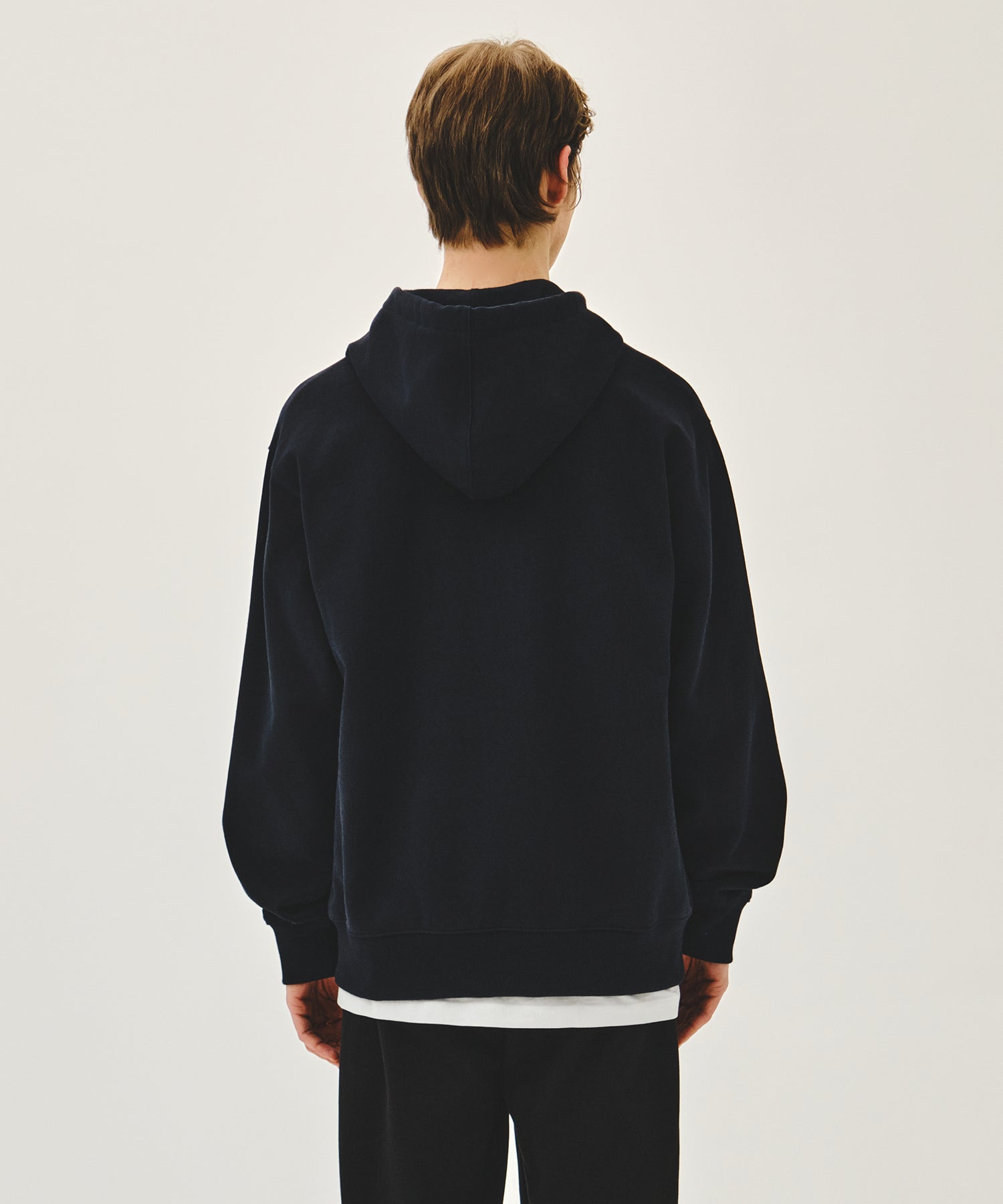 Marithe & Francois Girbaud - Classic Logo Embroidery Hoodie (Navy) product image 3 | TRAB K-Fashion Australia