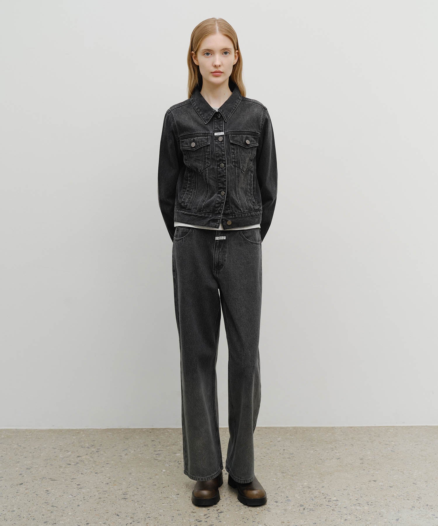 Marithe & Francois Girbaud - Gradation Denim Pants (Black) product image 3 | TRAB K-Fashion Australia