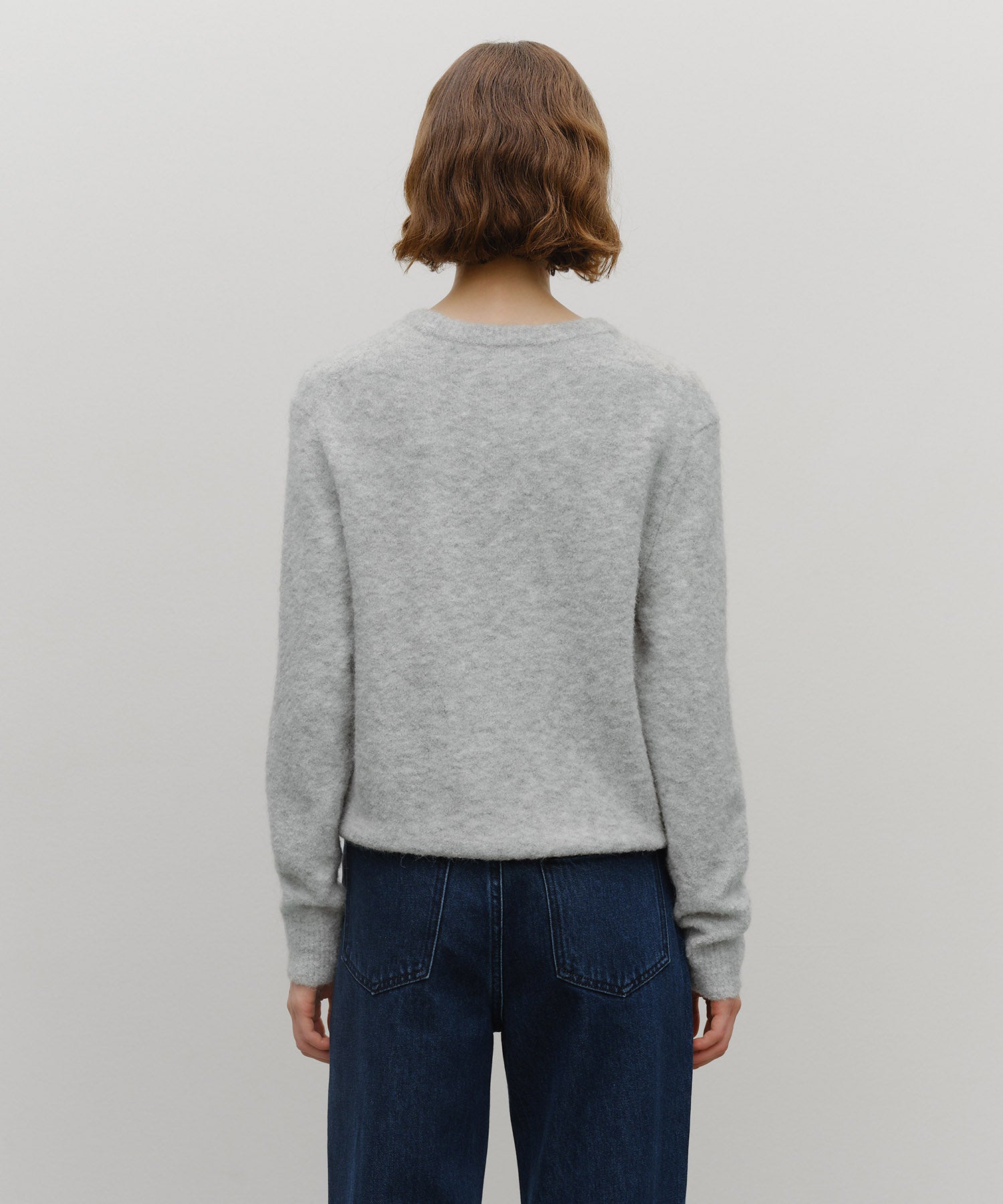 Marithe & Francois Girbaud - Boucle Classic Logo Knit Pullover (Light Gray) product image 3 | TRAB K-Fashion Australia