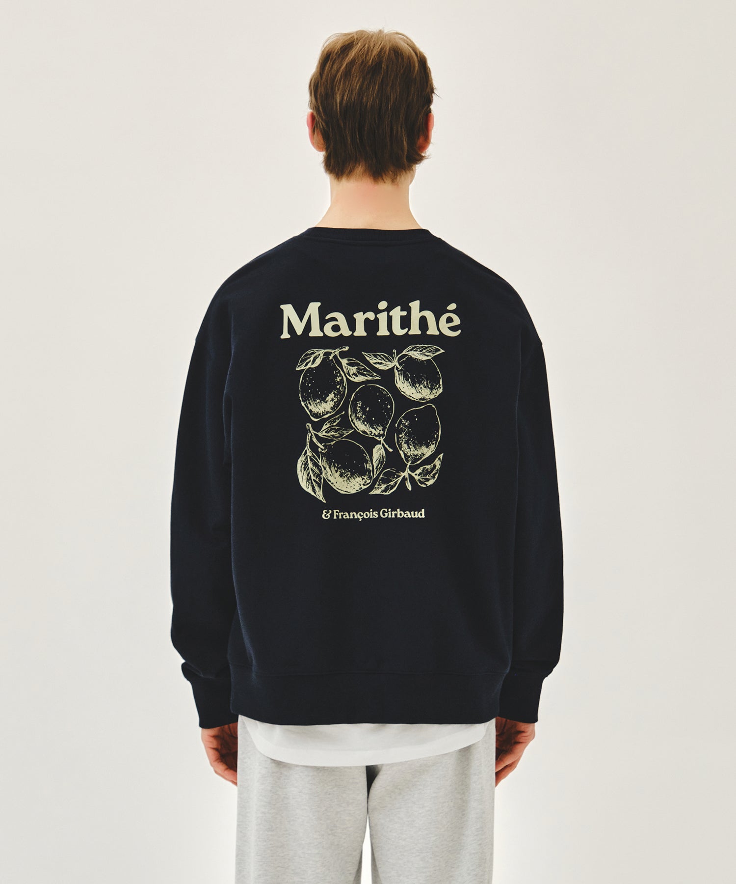 Marithe & Francois Girbaud - Lemon Graphic Oversized Sweatshirt (Navy) product image 3 | TRAB K-Fashion Australia