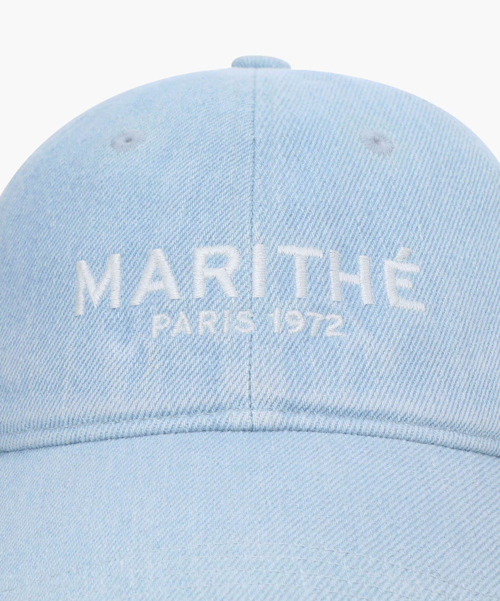 Marithe & Francois Girbaud - Denim Washing Regular Logo Ball Cap (Light Blue) product image 3 | TRAB K-Fashion Australia