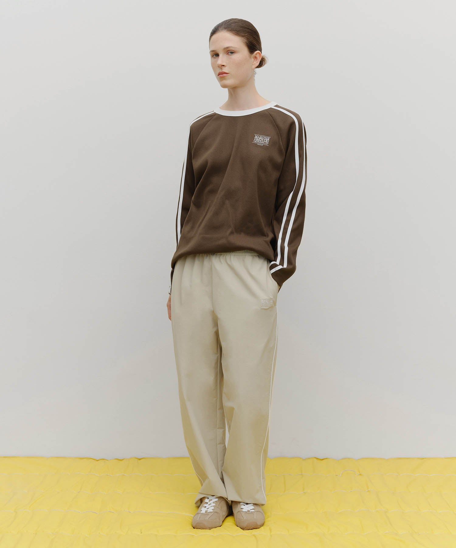 Marithe & Francois Girbaud - Marithe Sport Nylon Track Pants (Beige) product image 3 | TRAB K-Fashion Australia